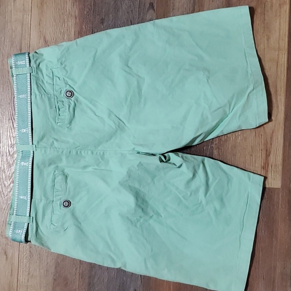 Ditch plains by Ricky Singh mint green cotton belted flat front shorts nwt - Picture 7 of 7